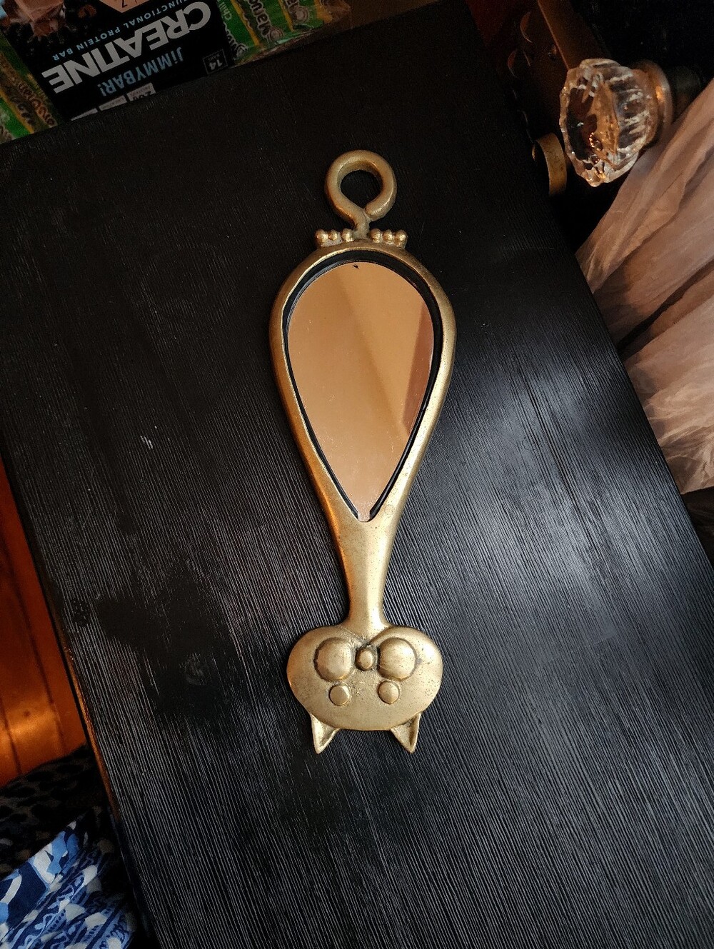 Vintage MCM Cat Wall Mirror - Picture 4 of 8